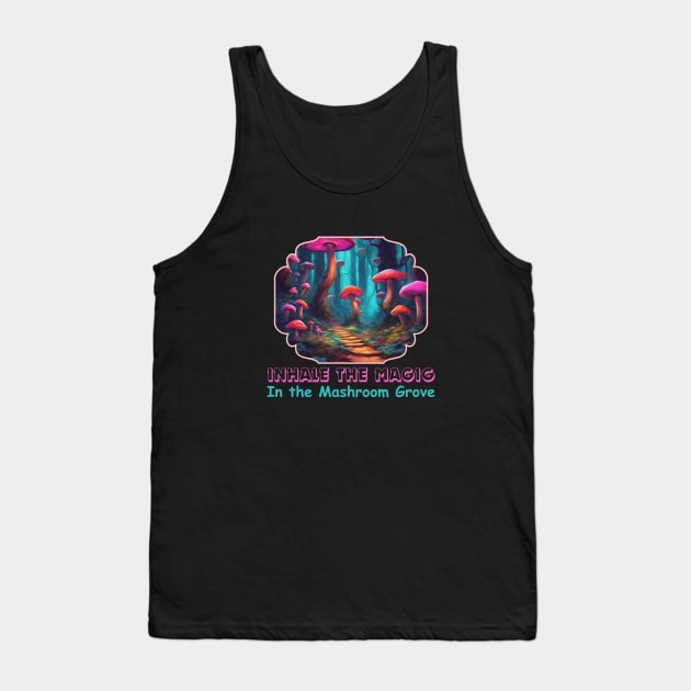 Psychedelic Mushrooms Tank Top by Ayzora Studio